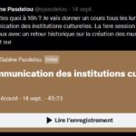 extrait d'un tweet parlant du cours.